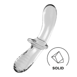 Satisfyer Double Crystal - 2 végű üveg dildó