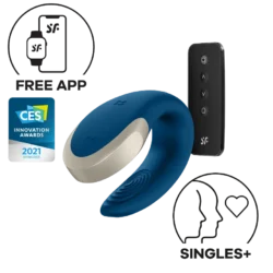 Satisfyer Double Love - okos, vízálló, rádiós párvibrátor