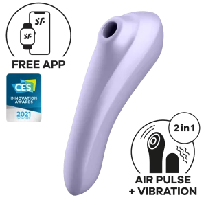 Satisfyer Dual Pleasure - okos, léghullámos 2in1 vibrátor