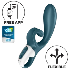 Satisfyer Hug Me - okos, csiklókaros vibrátor - kék