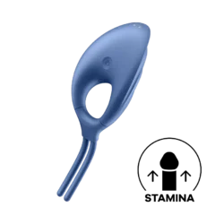 Satisfyer Swordsman - akkus, vibrációs péniszgyűrű - kék