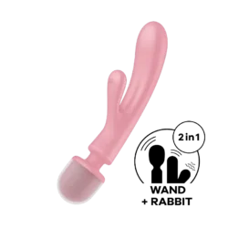 Satisfyer Triple Lover - G-pont és masszírozó vibrátor - rózsaszín