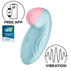 Satisfyer Tropical Tip - okos, csiklóvibrátor - világoskék