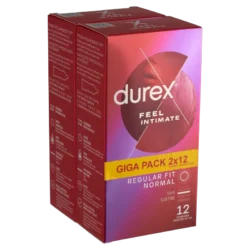 Durex Feel Intimate - vékonyfalú óvszer csomag (2x12 db)