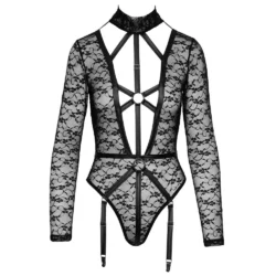 Cottelli - áttetsző, dekoltált pántos body