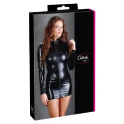 Cottelli - Fényes, hosszúujjú miniruha - S