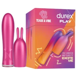 Durex Tease & Vibe - rúd vibrátor nyuszis csiklóizgatóval
