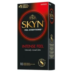 Manix SKYN Intense Feel - latexmentes, gyöngyös, vegán óvszer
