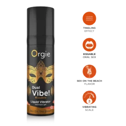 Orgie Dual Vibe - unisex folyékony vibrátor - Sex on the Beach (15 ml)
