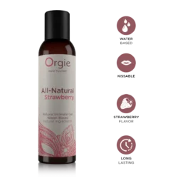 Orgie All Natural - vízbázisú síkosító gél - eper (150 ml)