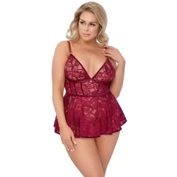 Cottelli Curves - csipkés miniruha szett