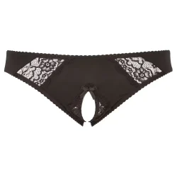 Cottelli Plus Size - csipkés nyitott bugyi