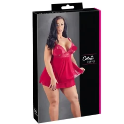 Cottelli Plus Size - lenge csipkés babydoll