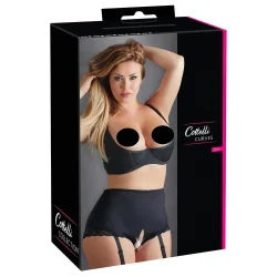 Cottelli Plus Size - merevített nyitott mellemelő