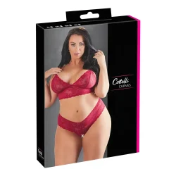 Cottelli Plus Size - puha csipkés melltartó szett
