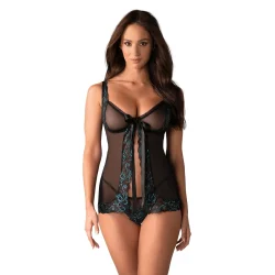 Obsessive Amanta - hímzett csipkés babydoll és tanga