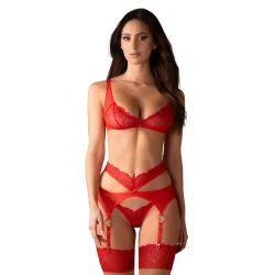 Obsessive Cupide Desir - 3 részes csipkés fehérnemű szett