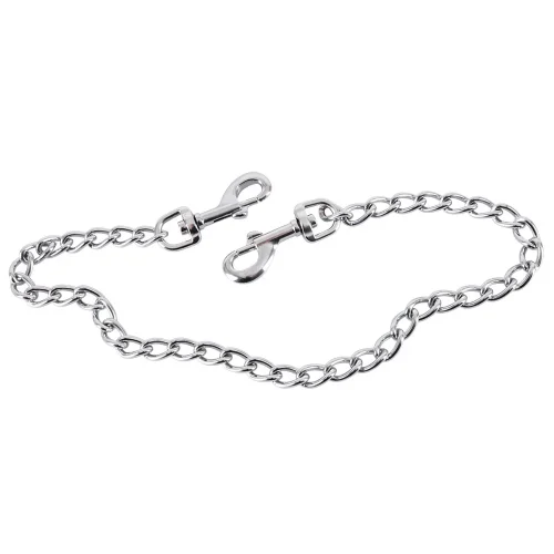 zado-dupla-fem-karabiner-es-lanc-50-cm-ezust-szinu.webp